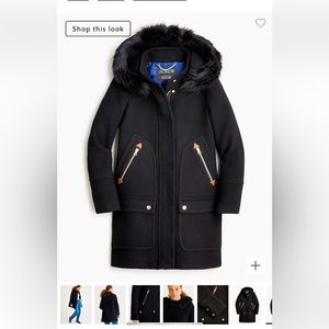 Black Jcrew chateau parka NWT 8P